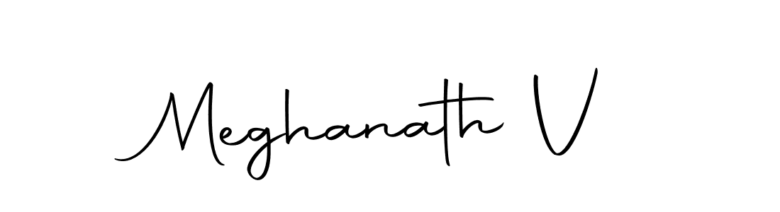 How to make Meghanath V signature? Autography-DOLnW is a professional autograph style. Create handwritten signature for Meghanath V name. Meghanath V signature style 10 images and pictures png