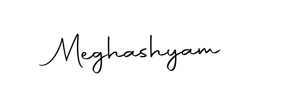 Create a beautiful signature design for name Meghashyam. With this signature (Autography-DOLnW) fonts, you can make a handwritten signature for free. Meghashyam signature style 10 images and pictures png