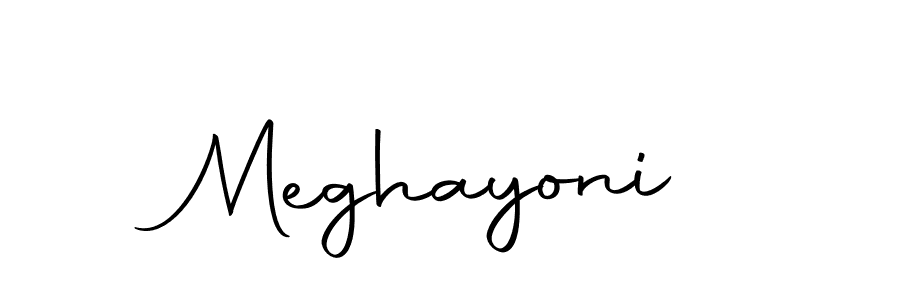 Create a beautiful signature design for name Meghayoni. With this signature (Autography-DOLnW) fonts, you can make a handwritten signature for free. Meghayoni signature style 10 images and pictures png