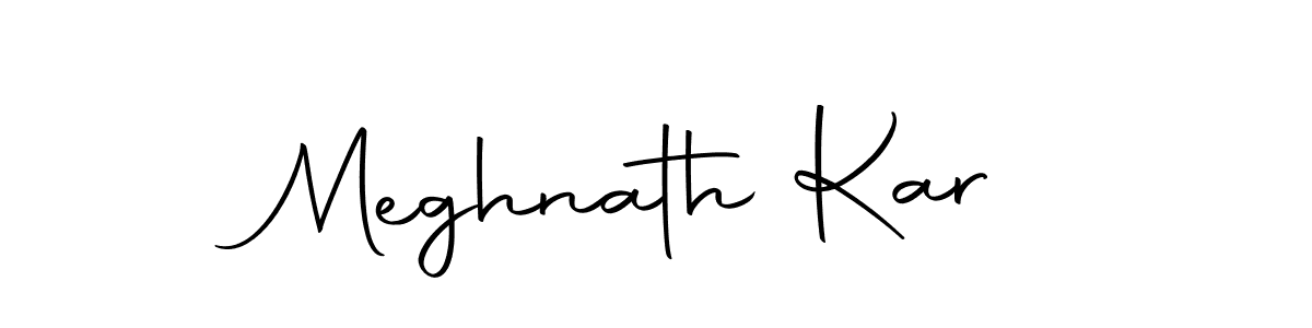 How to make Meghnath Kar name signature. Use Autography-DOLnW style for creating short signs online. This is the latest handwritten sign. Meghnath Kar signature style 10 images and pictures png