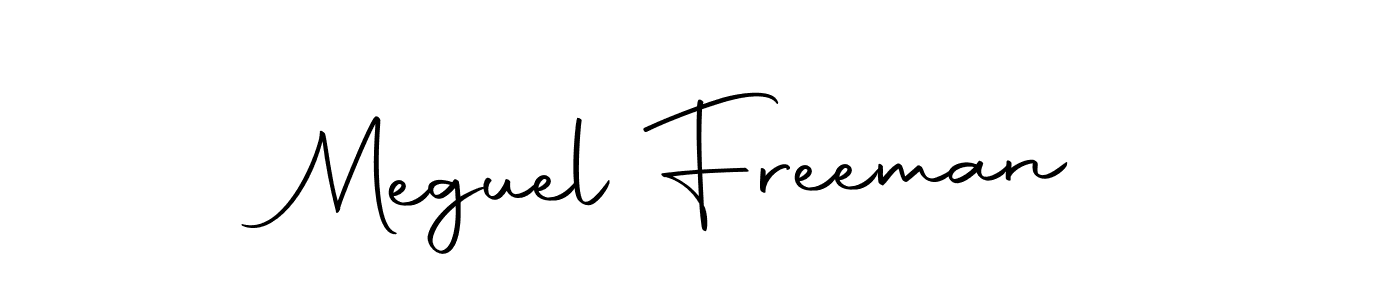 This is the best signature style for the Meguel Freeman name. Also you like these signature font (Autography-DOLnW). Mix name signature. Meguel Freeman signature style 10 images and pictures png