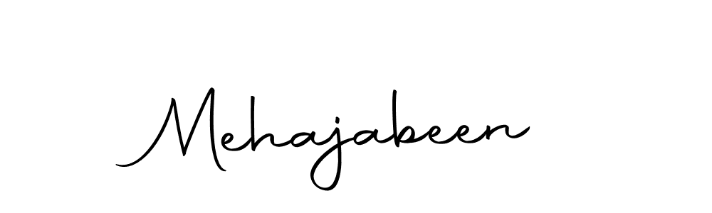 Create a beautiful signature design for name Mehajabeen. With this signature (Autography-DOLnW) fonts, you can make a handwritten signature for free. Mehajabeen signature style 10 images and pictures png