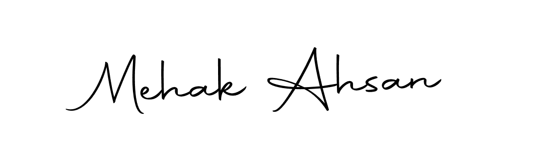 How to make Mehak Ahsan name signature. Use Autography-DOLnW style for creating short signs online. This is the latest handwritten sign. Mehak Ahsan signature style 10 images and pictures png
