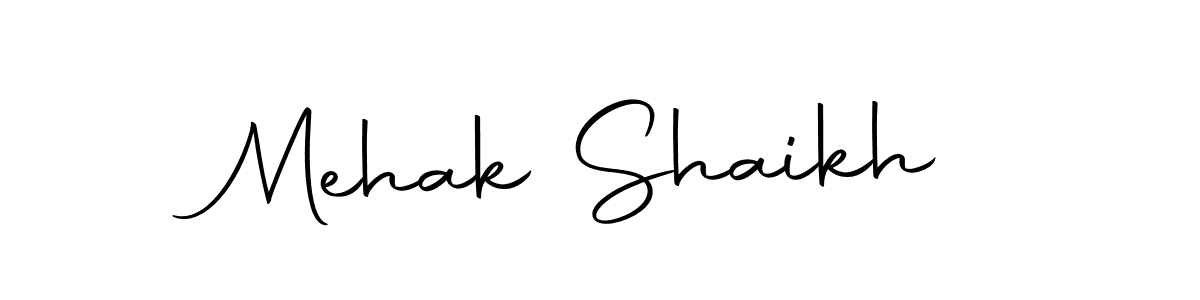 Use a signature maker to create a handwritten signature online. With this signature software, you can design (Autography-DOLnW) your own signature for name Mehak Shaikh. Mehak Shaikh signature style 10 images and pictures png