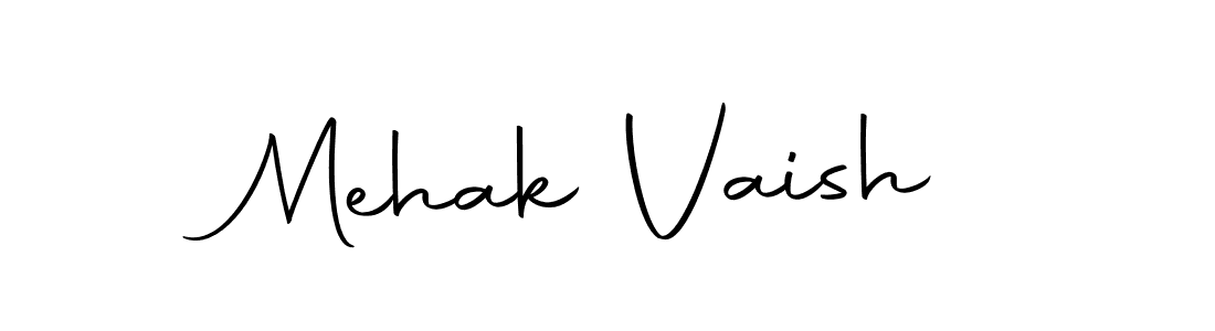 How to make Mehak Vaish name signature. Use Autography-DOLnW style for creating short signs online. This is the latest handwritten sign. Mehak Vaish signature style 10 images and pictures png