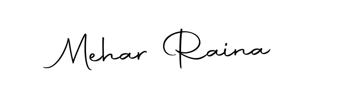 Design your own signature with our free online signature maker. With this signature software, you can create a handwritten (Autography-DOLnW) signature for name Mehar Raina. Mehar Raina signature style 10 images and pictures png