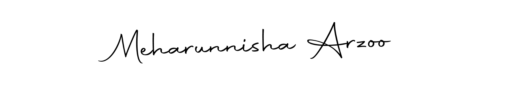 Also we have Meharunnisha Arzoo name is the best signature style. Create professional handwritten signature collection using Autography-DOLnW autograph style. Meharunnisha Arzoo signature style 10 images and pictures png