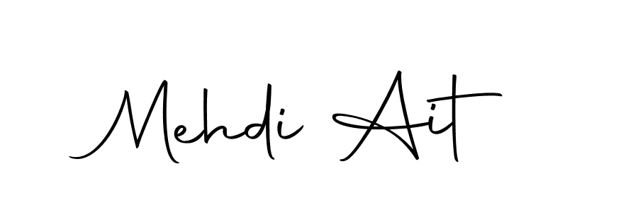 You should practise on your own different ways (Autography-DOLnW) to write your name (Mehdi Ait) in signature. don't let someone else do it for you. Mehdi Ait signature style 10 images and pictures png