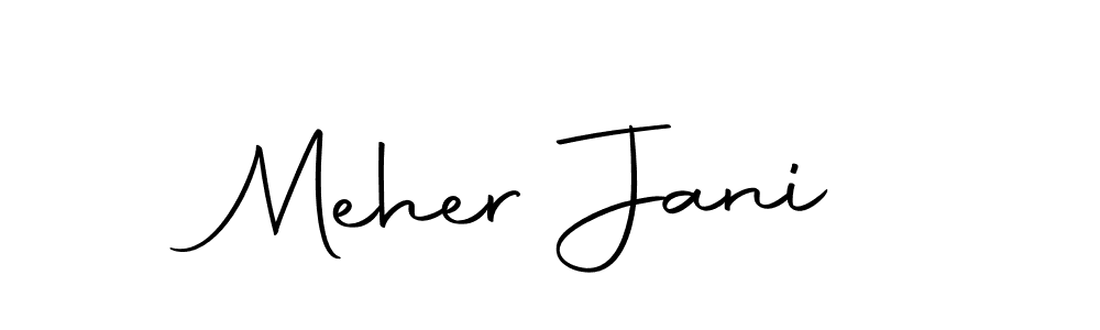 Design your own signature with our free online signature maker. With this signature software, you can create a handwritten (Autography-DOLnW) signature for name Meher Jani. Meher Jani signature style 10 images and pictures png