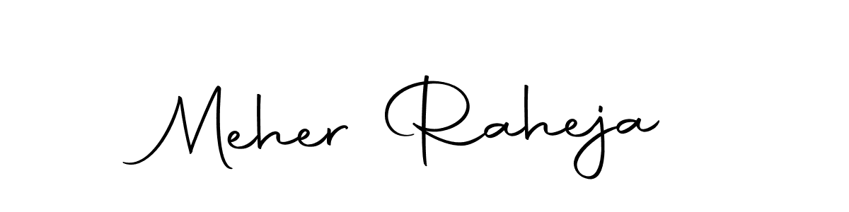 How to make Meher Raheja name signature. Use Autography-DOLnW style for creating short signs online. This is the latest handwritten sign. Meher Raheja signature style 10 images and pictures png