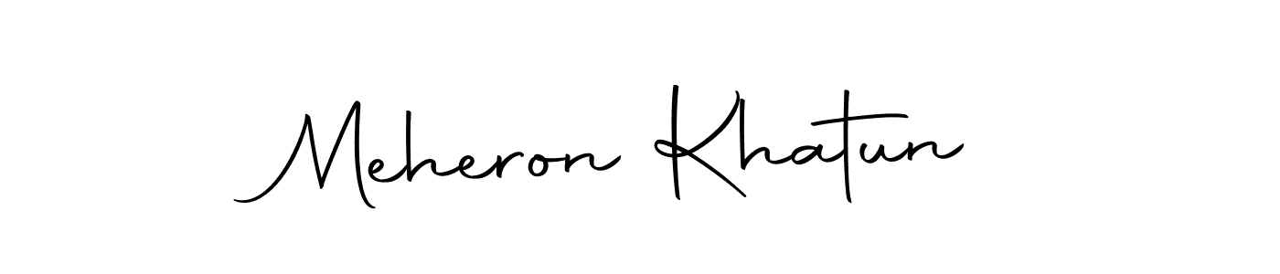 How to make Meheron Khatun name signature. Use Autography-DOLnW style for creating short signs online. This is the latest handwritten sign. Meheron Khatun signature style 10 images and pictures png