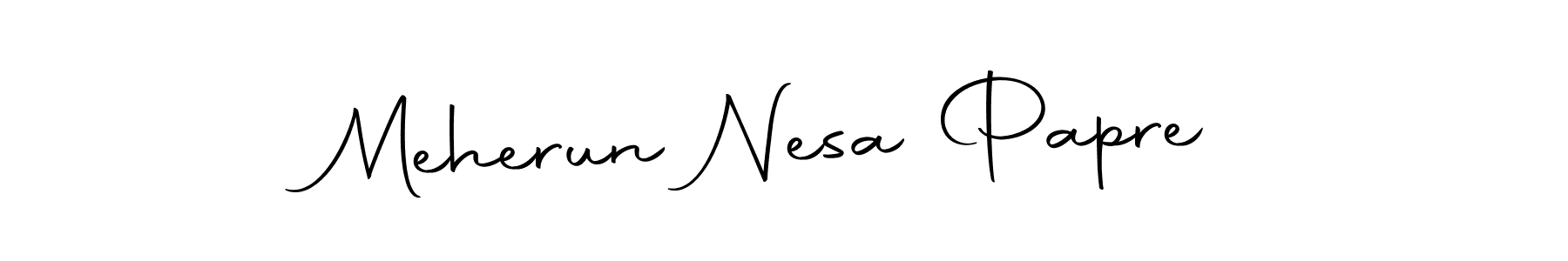 Make a beautiful signature design for name Meherun Nesa Papre. With this signature (Autography-DOLnW) style, you can create a handwritten signature for free. Meherun Nesa Papre signature style 10 images and pictures png