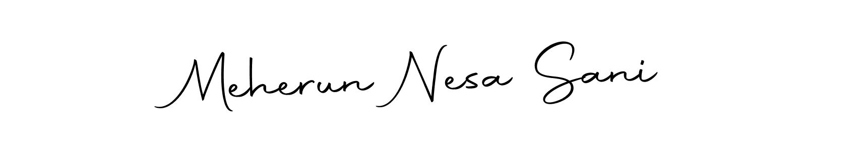 Here are the top 10 professional signature styles for the name Meherun Nesa Sani. These are the best autograph styles you can use for your name. Meherun Nesa Sani signature style 10 images and pictures png