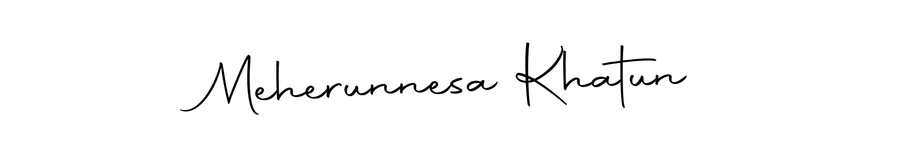Make a beautiful signature design for name Meherunnesa Khatun. With this signature (Autography-DOLnW) style, you can create a handwritten signature for free. Meherunnesa Khatun signature style 10 images and pictures png