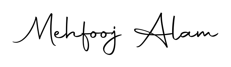 The best way (Autography-DOLnW) to make a short signature is to pick only two or three words in your name. For converting this name Mehfooj Alam. Mehfooj Alam signature style 10 images and pictures png