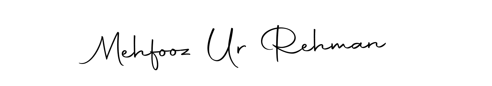 How to make Mehfooz Ur Rehman name signature. Use Autography-DOLnW style for creating short signs online. This is the latest handwritten sign. Mehfooz Ur Rehman signature style 10 images and pictures png