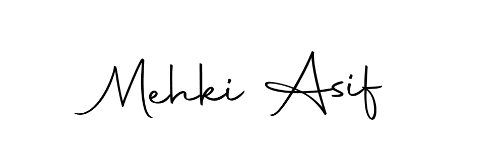 You should practise on your own different ways (Autography-DOLnW) to write your name (Mehki Asif) in signature. don't let someone else do it for you. Mehki Asif signature style 10 images and pictures png