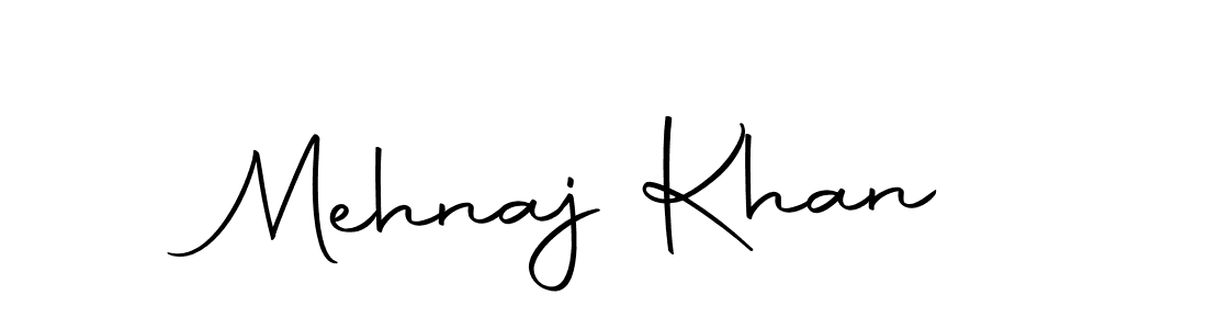 How to make Mehnaj Khan name signature. Use Autography-DOLnW style for creating short signs online. This is the latest handwritten sign. Mehnaj Khan signature style 10 images and pictures png