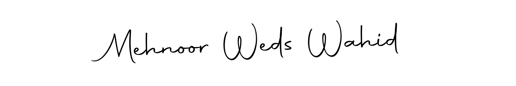 Autography-DOLnW is a professional signature style that is perfect for those who want to add a touch of class to their signature. It is also a great choice for those who want to make their signature more unique. Get Mehnoor Weds Wahid name to fancy signature for free. Mehnoor Weds Wahid signature style 10 images and pictures png