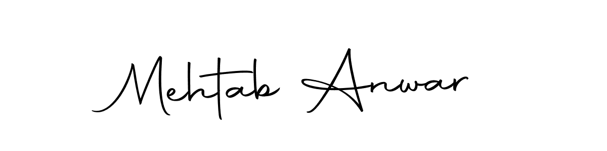 Mehtab Anwar stylish signature style. Best Handwritten Sign (Autography-DOLnW) for my name. Handwritten Signature Collection Ideas for my name Mehtab Anwar. Mehtab Anwar signature style 10 images and pictures png