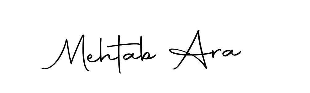 Design your own signature with our free online signature maker. With this signature software, you can create a handwritten (Autography-DOLnW) signature for name Mehtab Ara. Mehtab Ara signature style 10 images and pictures png