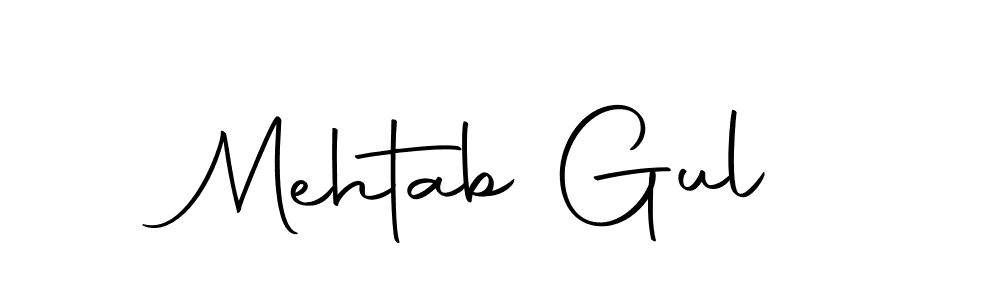 How to make Mehtab Gul name signature. Use Autography-DOLnW style for creating short signs online. This is the latest handwritten sign. Mehtab Gul signature style 10 images and pictures png