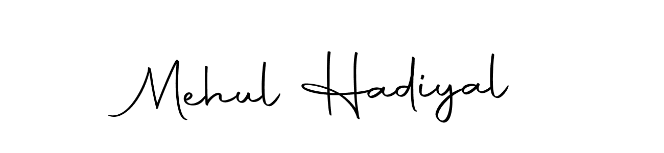 Design your own signature with our free online signature maker. With this signature software, you can create a handwritten (Autography-DOLnW) signature for name Mehul Hadiyal. Mehul Hadiyal signature style 10 images and pictures png