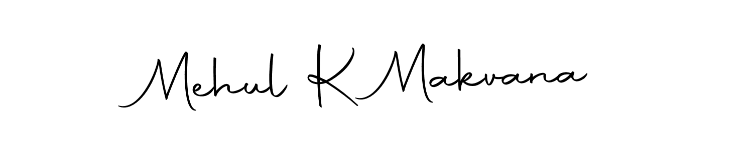 How to make Mehul K Makvana name signature. Use Autography-DOLnW style for creating short signs online. This is the latest handwritten sign. Mehul K Makvana signature style 10 images and pictures png