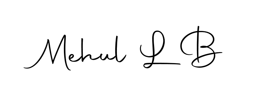 How to make Mehul L B signature? Autography-DOLnW is a professional autograph style. Create handwritten signature for Mehul L B name. Mehul L B signature style 10 images and pictures png