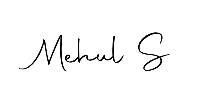 Create a beautiful signature design for name Mehul S. With this signature (Autography-DOLnW) fonts, you can make a handwritten signature for free. Mehul S signature style 10 images and pictures png