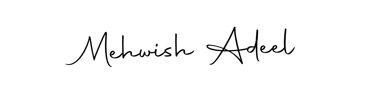 Use a signature maker to create a handwritten signature online. With this signature software, you can design (Autography-DOLnW) your own signature for name Mehwish Adeel. Mehwish Adeel signature style 10 images and pictures png