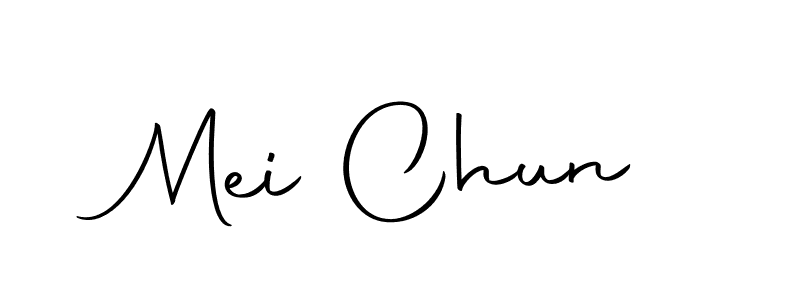 Make a beautiful signature design for name Mei Chun. With this signature (Autography-DOLnW) style, you can create a handwritten signature for free. Mei Chun signature style 10 images and pictures png