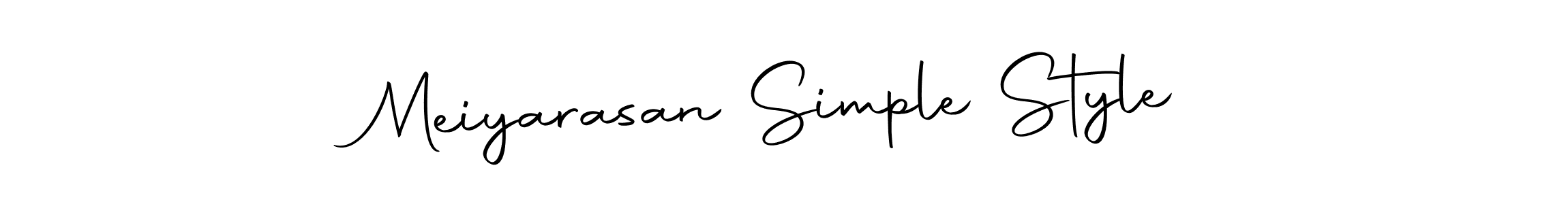 How to make Meiyarasan Simple Style name signature. Use Autography-DOLnW style for creating short signs online. This is the latest handwritten sign. Meiyarasan Simple Style signature style 10 images and pictures png