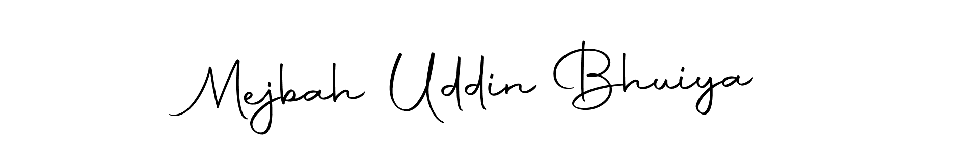 How to make Mejbah Uddin Bhuiya name signature. Use Autography-DOLnW style for creating short signs online. This is the latest handwritten sign. Mejbah Uddin Bhuiya signature style 10 images and pictures png