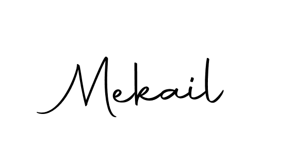 Use a signature maker to create a handwritten signature online. With this signature software, you can design (Autography-DOLnW) your own signature for name Mekail. Mekail signature style 10 images and pictures png