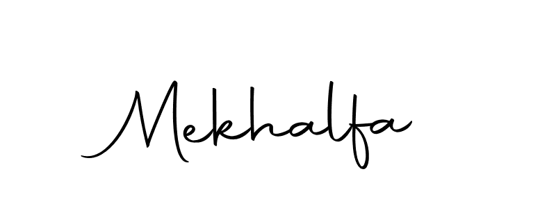 Use a signature maker to create a handwritten signature online. With this signature software, you can design (Autography-DOLnW) your own signature for name Mekhalfa. Mekhalfa signature style 10 images and pictures png