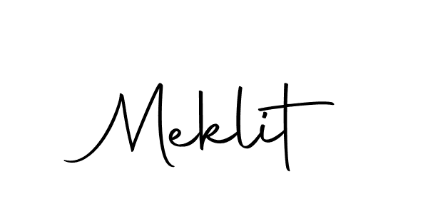 Create a beautiful signature design for name Meklit. With this signature (Autography-DOLnW) fonts, you can make a handwritten signature for free. Meklit signature style 10 images and pictures png
