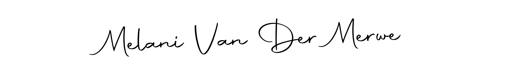 Create a beautiful signature design for name Melani Van Der Merwe. With this signature (Autography-DOLnW) fonts, you can make a handwritten signature for free. Melani Van Der Merwe signature style 10 images and pictures png