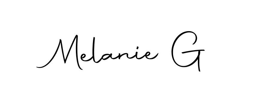 Melanie G stylish signature style. Best Handwritten Sign (Autography-DOLnW) for my name. Handwritten Signature Collection Ideas for my name Melanie G. Melanie G signature style 10 images and pictures png