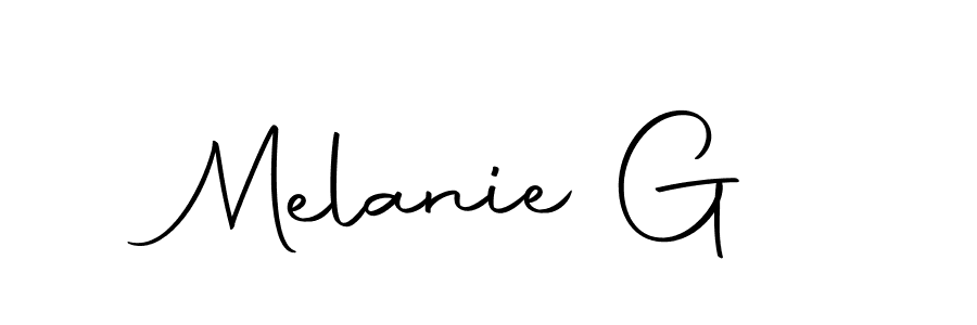 Melanie G stylish signature style. Best Handwritten Sign (Autography-DOLnW) for my name. Handwritten Signature Collection Ideas for my name Melanie G. Melanie G signature style 10 images and pictures png