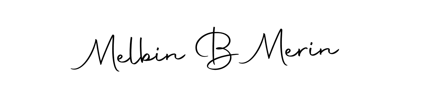 Make a short Melbin B Merin signature style. Manage your documents anywhere anytime using Autography-DOLnW. Create and add eSignatures, submit forms, share and send files easily. Melbin B Merin signature style 10 images and pictures png