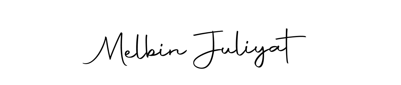 Use a signature maker to create a handwritten signature online. With this signature software, you can design (Autography-DOLnW) your own signature for name Melbin Juliyat. Melbin Juliyat signature style 10 images and pictures png