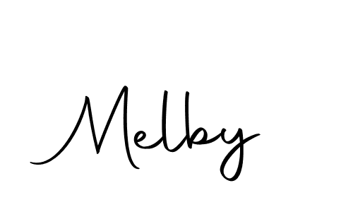 Make a beautiful signature design for name Melby. With this signature (Autography-DOLnW) style, you can create a handwritten signature for free. Melby signature style 10 images and pictures png