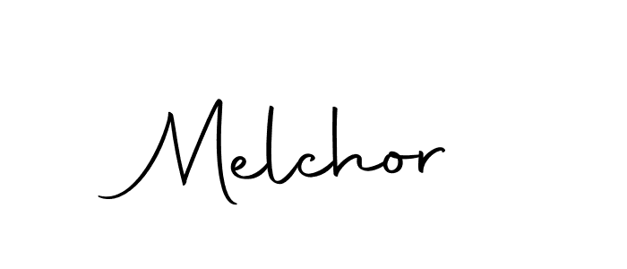 How to make Melchor name signature. Use Autography-DOLnW style for creating short signs online. This is the latest handwritten sign. Melchor signature style 10 images and pictures png