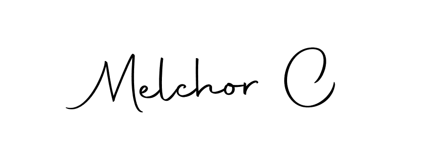 Make a beautiful signature design for name Melchor C. With this signature (Autography-DOLnW) style, you can create a handwritten signature for free. Melchor C signature style 10 images and pictures png