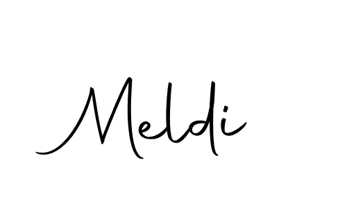 How to make Meldi name signature. Use Autography-DOLnW style for creating short signs online. This is the latest handwritten sign. Meldi signature style 10 images and pictures png