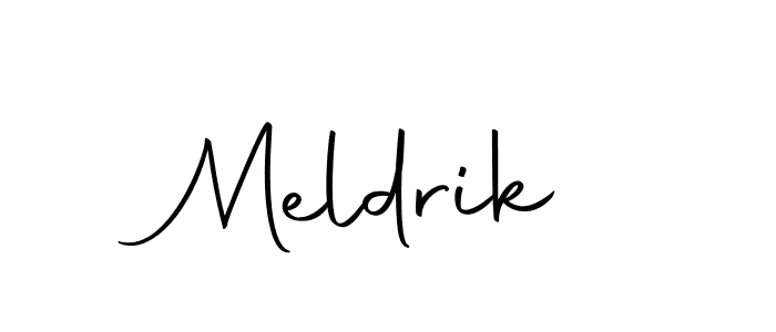 Design your own signature with our free online signature maker. With this signature software, you can create a handwritten (Autography-DOLnW) signature for name Meldrik. Meldrik signature style 10 images and pictures png