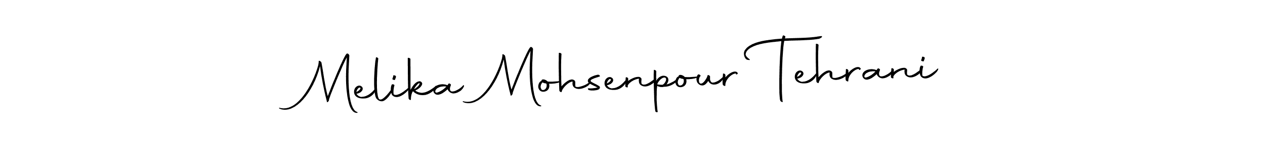 The best way (Autography-DOLnW) to make a short signature is to pick only two or three words in your name. The name Melika Mohsenpour Tehrani include a total of six letters. For converting this name. Melika Mohsenpour Tehrani signature style 10 images and pictures png