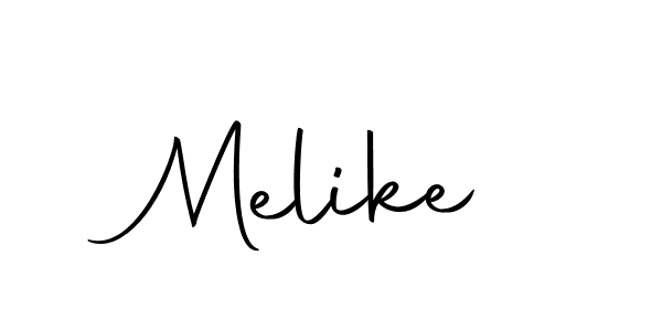Design your own signature with our free online signature maker. With this signature software, you can create a handwritten (Autography-DOLnW) signature for name Melike. Melike signature style 10 images and pictures png