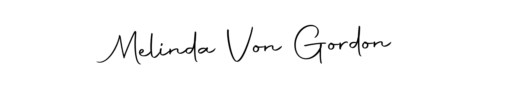 Use a signature maker to create a handwritten signature online. With this signature software, you can design (Autography-DOLnW) your own signature for name Melinda Von Gordon. Melinda Von Gordon signature style 10 images and pictures png